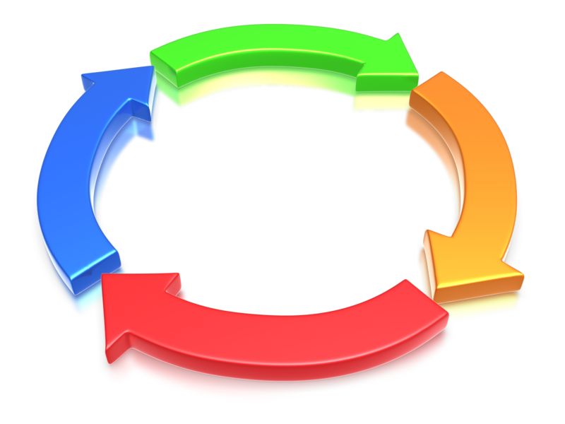 High-resolution clipart illustration of Colored Arrow Circle , designed for creative multimedia presentations, dynamic visual storytelling, and professional content design.