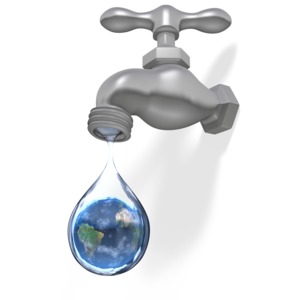 Faucet Drip Earth PowerPoint clipart graphic preview.