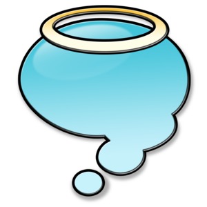 Angel Think Bubble PowerPoint clipart graphic preview.