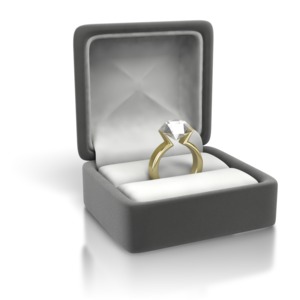 Diamond Ring Yellow Gold PowerPoint clipart graphic preview.