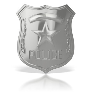 Police Badge PowerPoint clipart graphic preview.