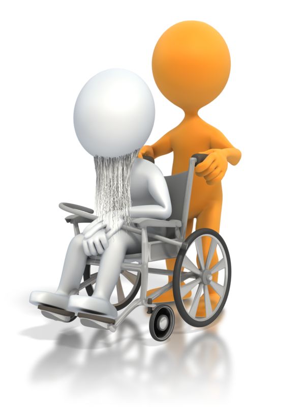 High-resolution clipart illustration of Old Person Wheelchair, designed for clinical healthcare administration, medical training, and patient data visualization.