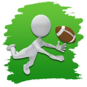 Stick Figure Football Icon PowerPoint clipart graphic preview.