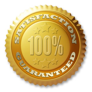 Gold Seal Satisfaction Guaranteed PowerPoint clipart graphic preview.