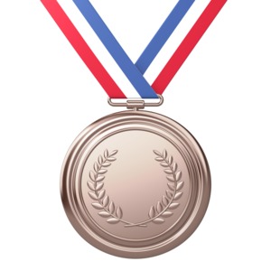 Bronze Medal Award Third Place PowerPoint clipart graphic preview.