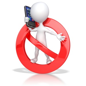 No Cell Phone Use PowerPoint clipart graphic preview.