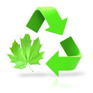 Leaf Circle Recycle Arrows PowerPoint clipart graphic preview.