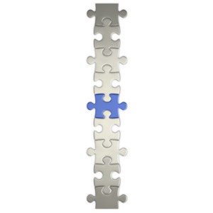 Puzzle Piece Connect PowerPoint clipart graphic preview.