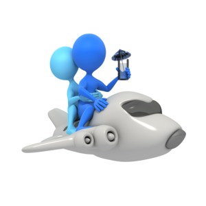 Couple Travel Vacation PowerPoint clipart graphic preview.