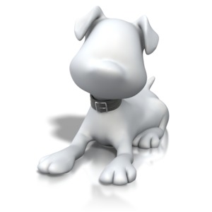 Stick Figure Dog Laying Down PowerPoint clipart graphic preview.
