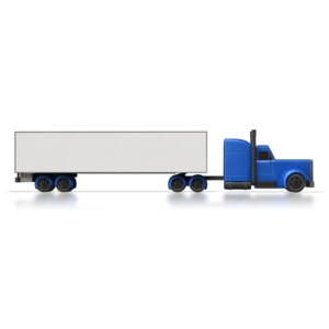 Semi Truck Side PowerPoint clipart graphic preview.