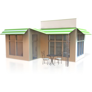 Corner Store PowerPoint clipart graphic preview.