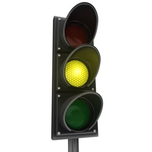Traffic Light Yellow Yield PowerPoint clipart graphic preview.