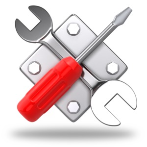 Work Tools Criss Cross Icon PowerPoint clipart graphic preview.