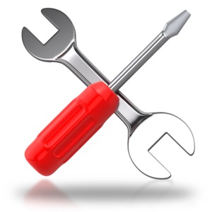 Screwdriver Wrench Cross PowerPoint clipart graphic preview.