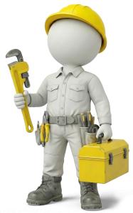 Worker Wrench Toolbox PowerPoint clipart graphic preview.