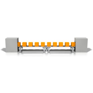 Conveyor Orange Boxes Assembly Line PowerPoint clipart graphic preview.