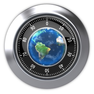 Secure World PowerPoint clipart graphic preview.