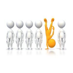 Be Different PowerPoint clipart graphic preview.