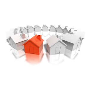 Houses Circle Pick One PowerPoint clipart graphic preview.