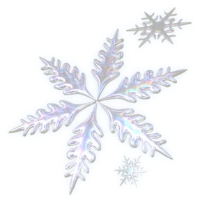 Three Snowflakes PowerPoint clipart graphic preview.