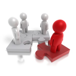 Puzzle Key Employee PowerPoint clipart graphic preview.