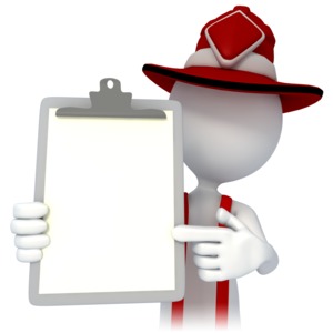 Firefighter Point Chart PowerPoint clipart graphic preview.