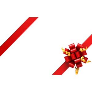 Gift Ribbon Corners PowerPoint clipart graphic preview.