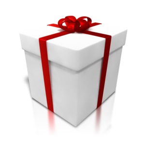 White Gift Shiny Wrapping PowerPoint clipart graphic preview.