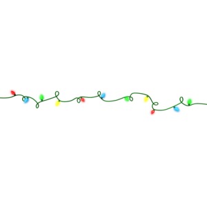 Christmas Lights Loops Color PowerPoint clipart graphic preview.
