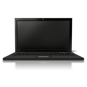 Black Laptop Open PowerPoint clipart graphic preview.