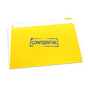 Confidential Folder Documents PowerPoint clipart graphic preview.