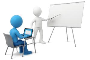 Online Classroom Learning PowerPoint clipart graphic preview.