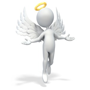 Angel Figure PowerPoint clipart graphic preview.