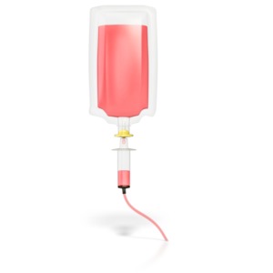 Medical Blood Infusion Drip PowerPoint clipart graphic preview.