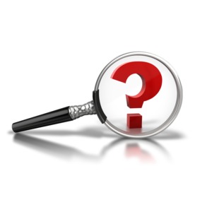 Magnify Question Mark PowerPoint clipart graphic preview.
