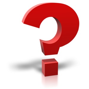 Single Red Question Mark PowerPoint clipart graphic preview.