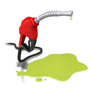 Gas Pump Nozzle Spill PowerPoint clipart graphic preview.
