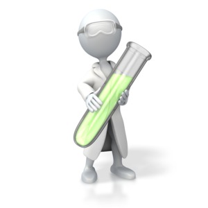 Scientist Test Tube PowerPoint clipart graphic preview.