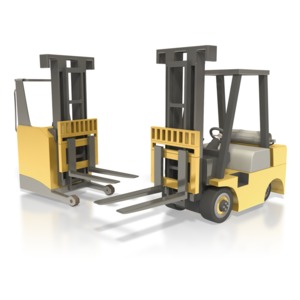 Forklift And Reach Truck PowerPoint clipart graphic preview.