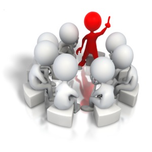 Corporate Think Tank Solution PowerPoint clipart graphic preview.