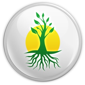 Green Growth Button PowerPoint clipart graphic preview.