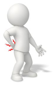 Figure With Back Pain PowerPoint clipart graphic preview.