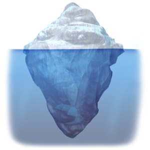 Iceberg Submerged PowerPoint clipart graphic preview.