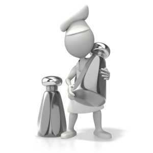 Chef Salt Pepper PowerPoint clipart graphic preview.