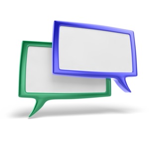 Discussion Icon PowerPoint clipart graphic preview.