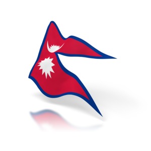 Nepal Flag PowerPoint clipart graphic preview.