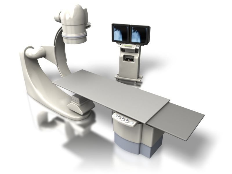 High-resolution clipart illustration of OEC C-arm Xray Machine Angled, designed for digital transformation strategies, enterprise software training, and advanced information technology frameworks.