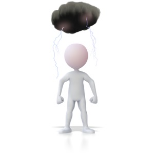 Mad Stick Figure PowerPoint clipart graphic preview.