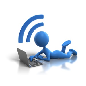 Stick Figure Computer Feed PowerPoint clipart graphic preview.